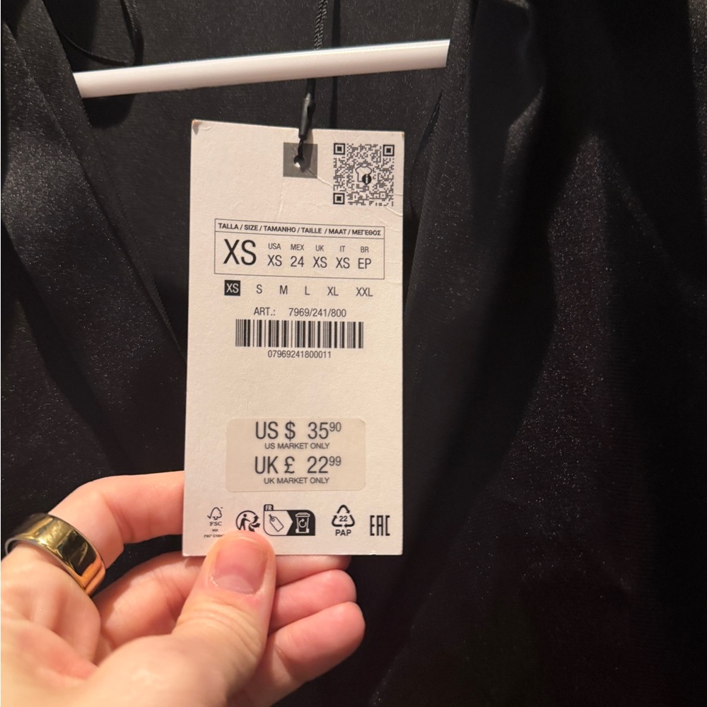 Zara Satin Effect Top NWT - Picture 3 of 3